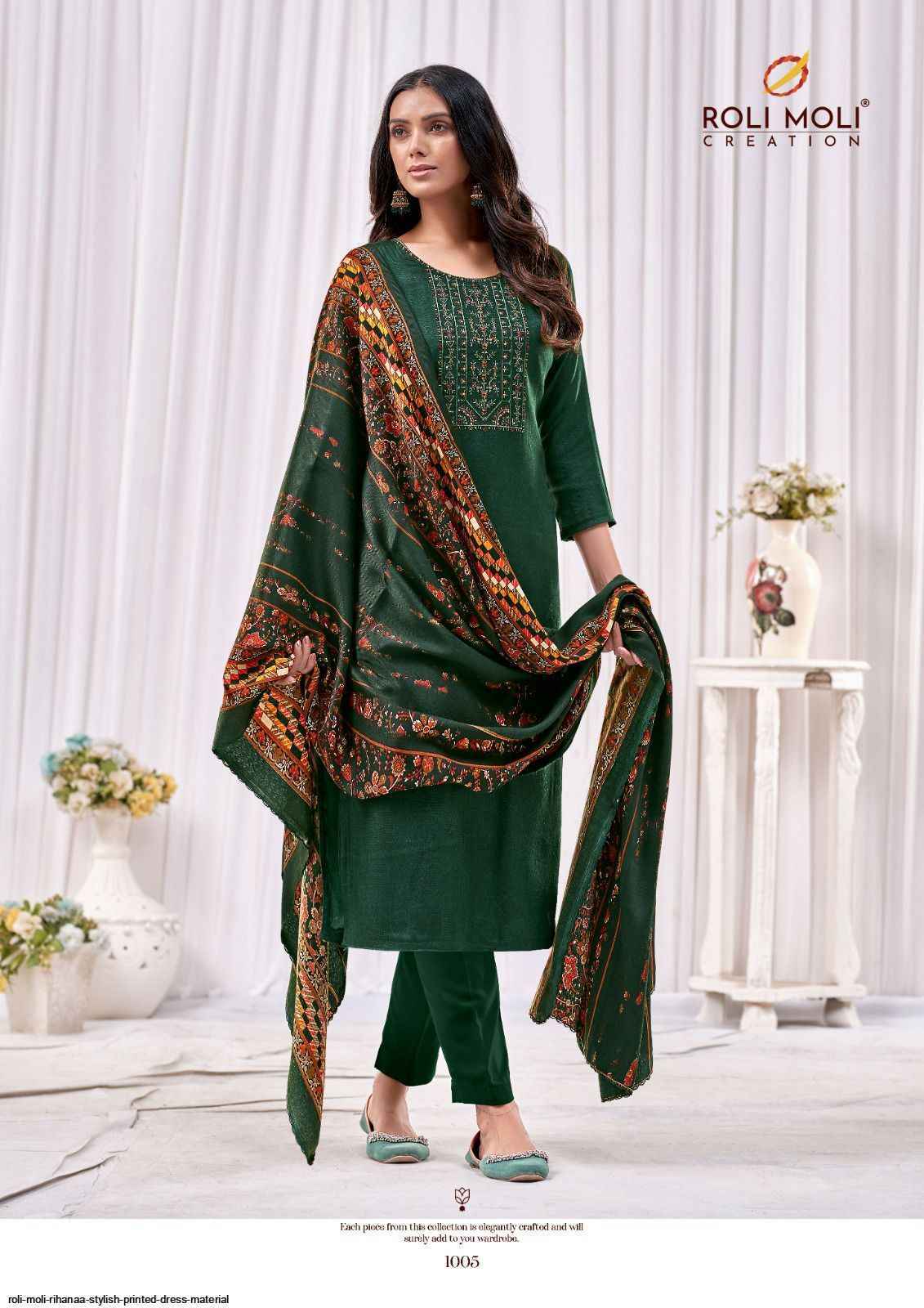 Roli Moli Rihanna Pashmina Dress Material 8 pcs Catalogue - Wholesale Factory