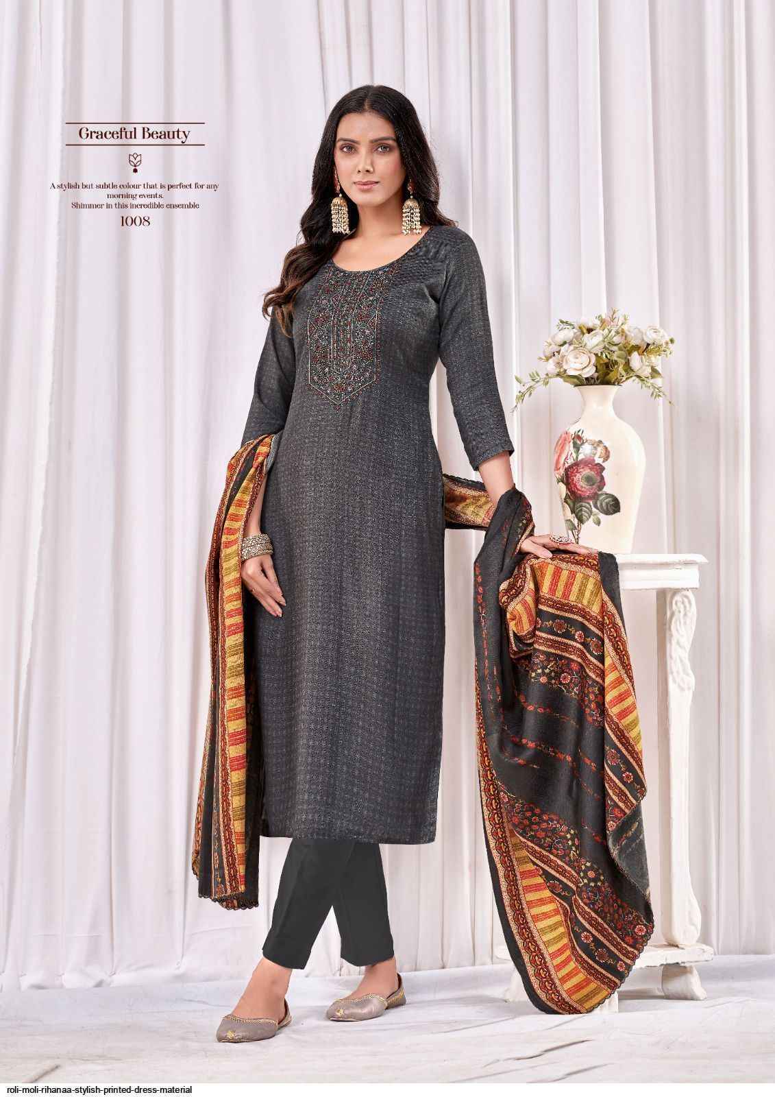 Roli Moli Rihanna Pashmina Dress Material 8 pcs Catalogue - Wholesale Factory