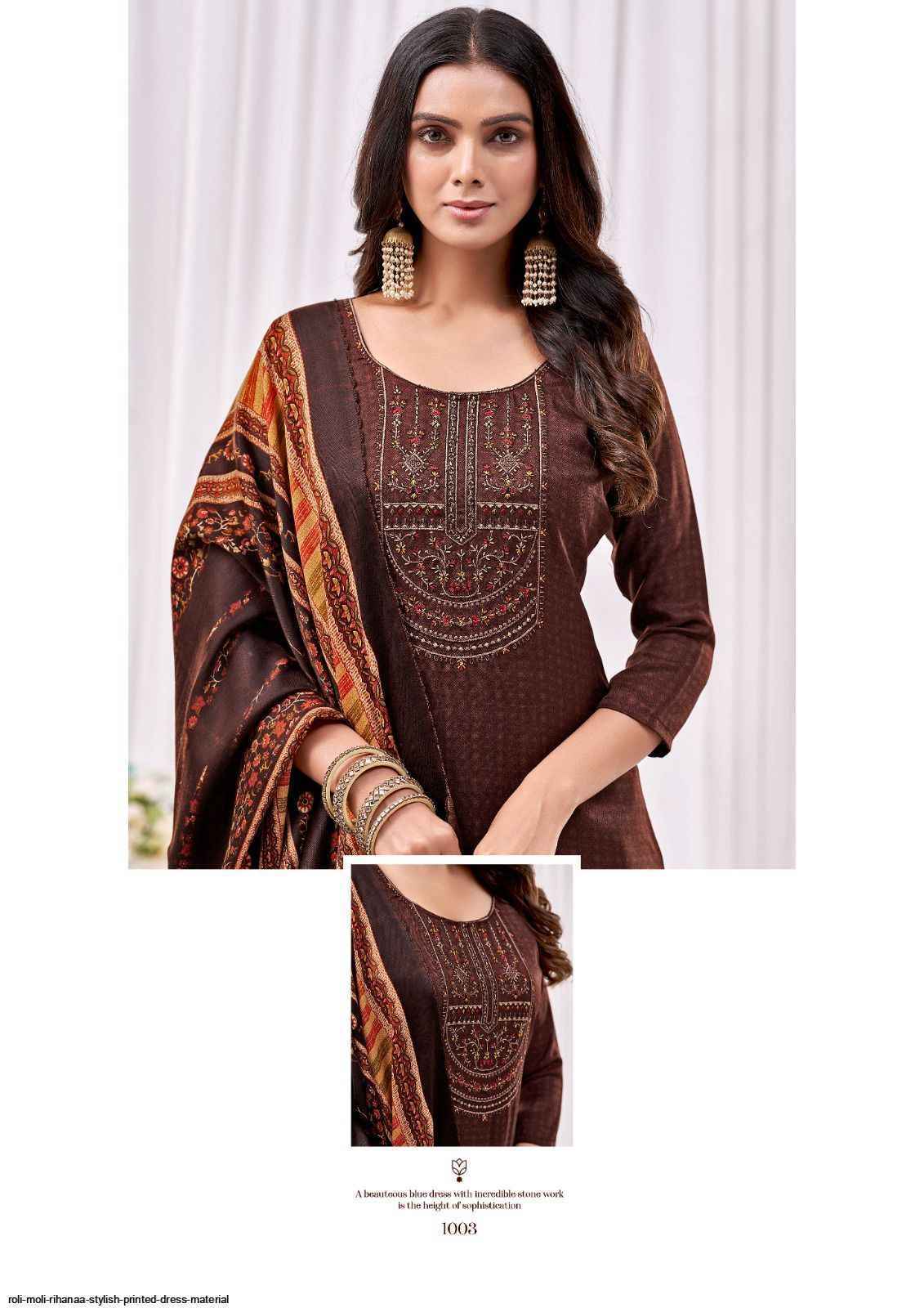 Roli Moli Rihanna Pashmina Dress Material 8 pcs Catalogue - Wholesale Factory