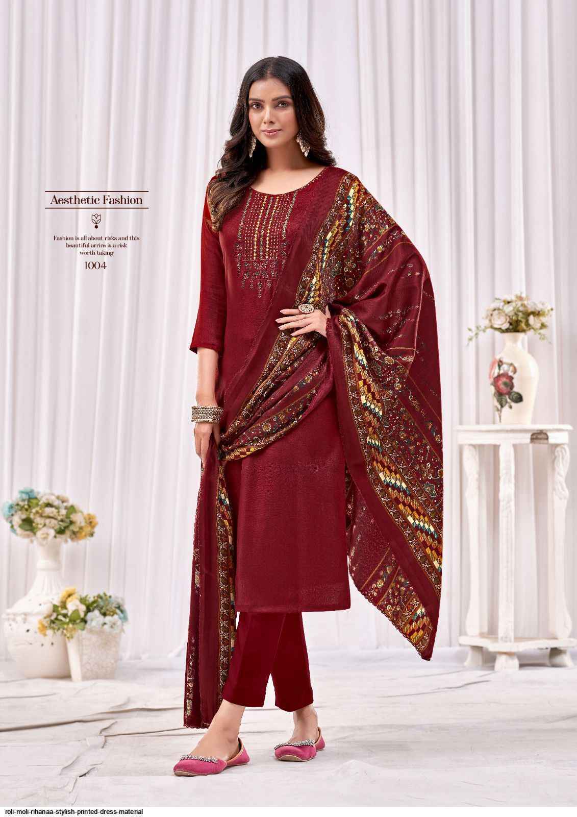 Roli Moli Rihanna Pashmina Dress Material 8 pcs Catalogue - Wholesale Factory