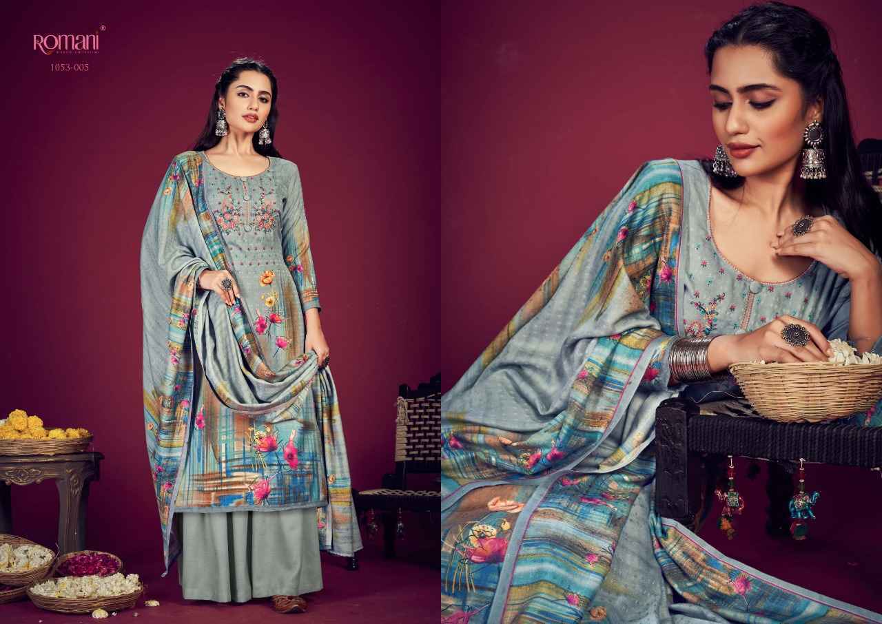 Romani Jhalak Pashmina Dress Material 10 pcs Catalogue - Wholesale Factory Outlet