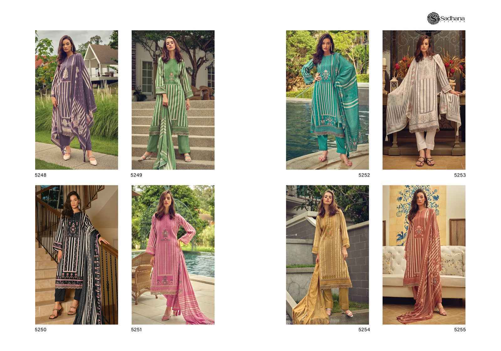 Sadhana Fashion Aasaib Pashmina Dress Material 8 pcs Catalogue - Wholesale Factory