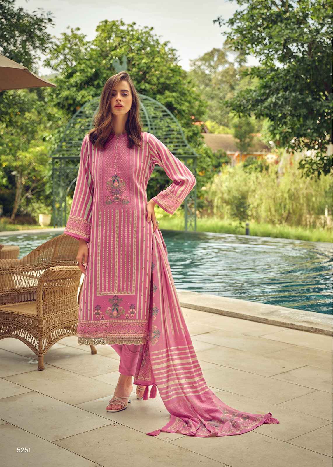 Sadhana Fashion Aasaib Pashmina Dress Material 8 pcs Catalogue - Wholesale Factory
