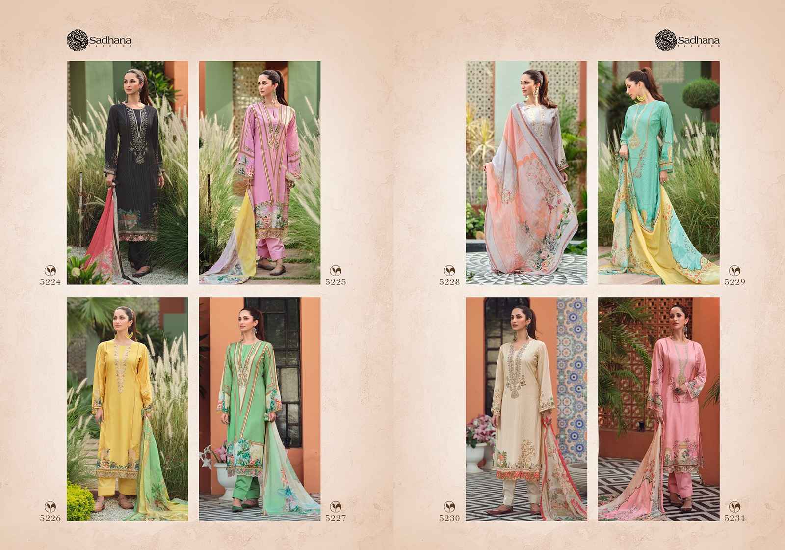 Sadhana Fashion Mehatab Vol 6 Pashmina Dress Material 8 pcs Catalogue - Wholesale Factory Surat