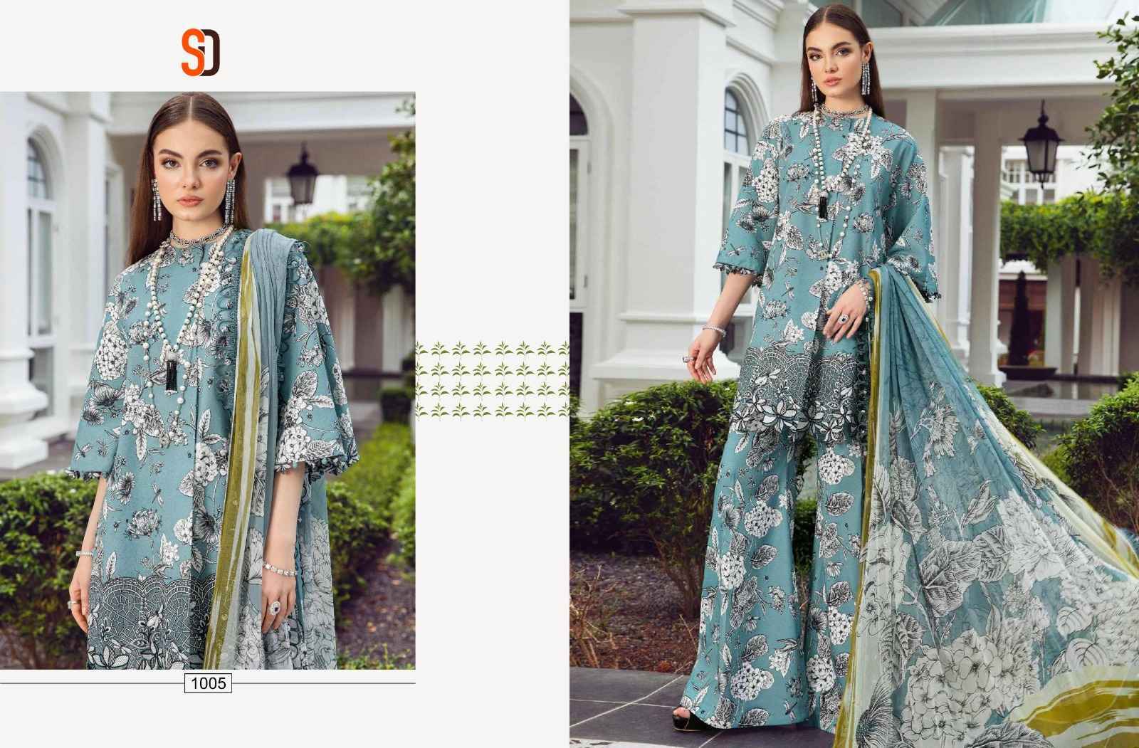 Sharaddha Designer M Print Vol 16 Lawn Cotton Dress Material 6 pcs Catalogue chiffon dupatta - Wholesale Factory