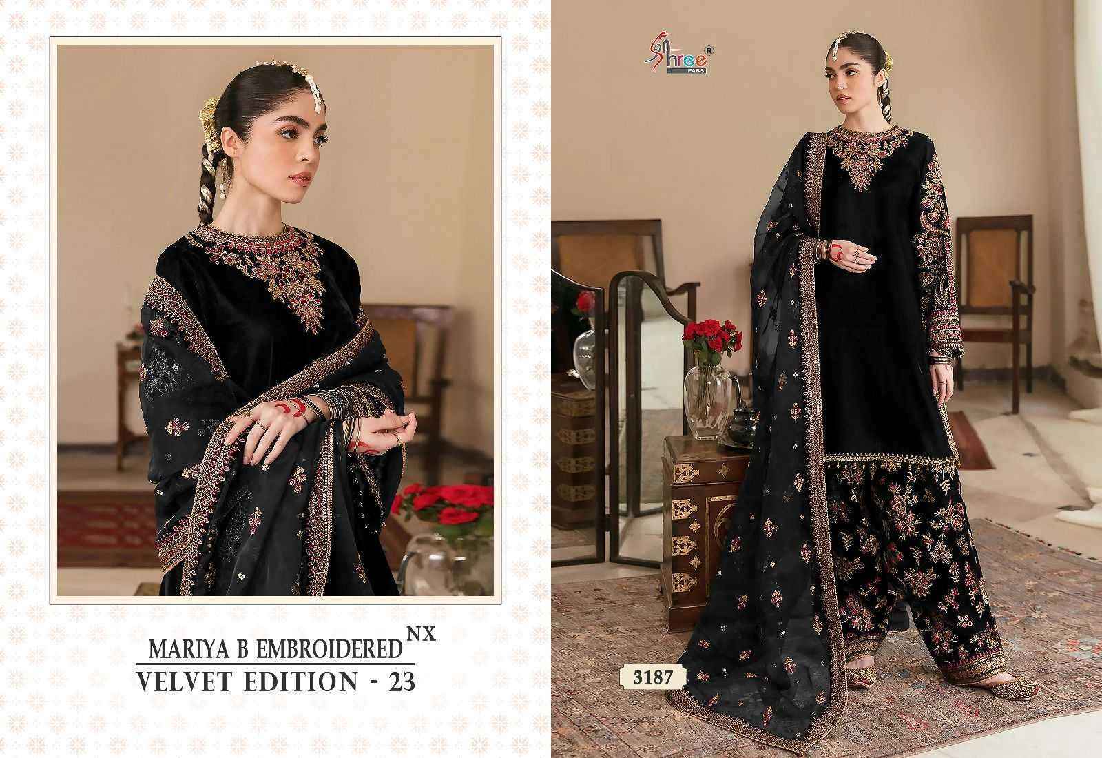 Shree Fab Mariya B Velvet 23 Nx Velvet Dress Material 4 pcs Catalogue - Wholesale Factory