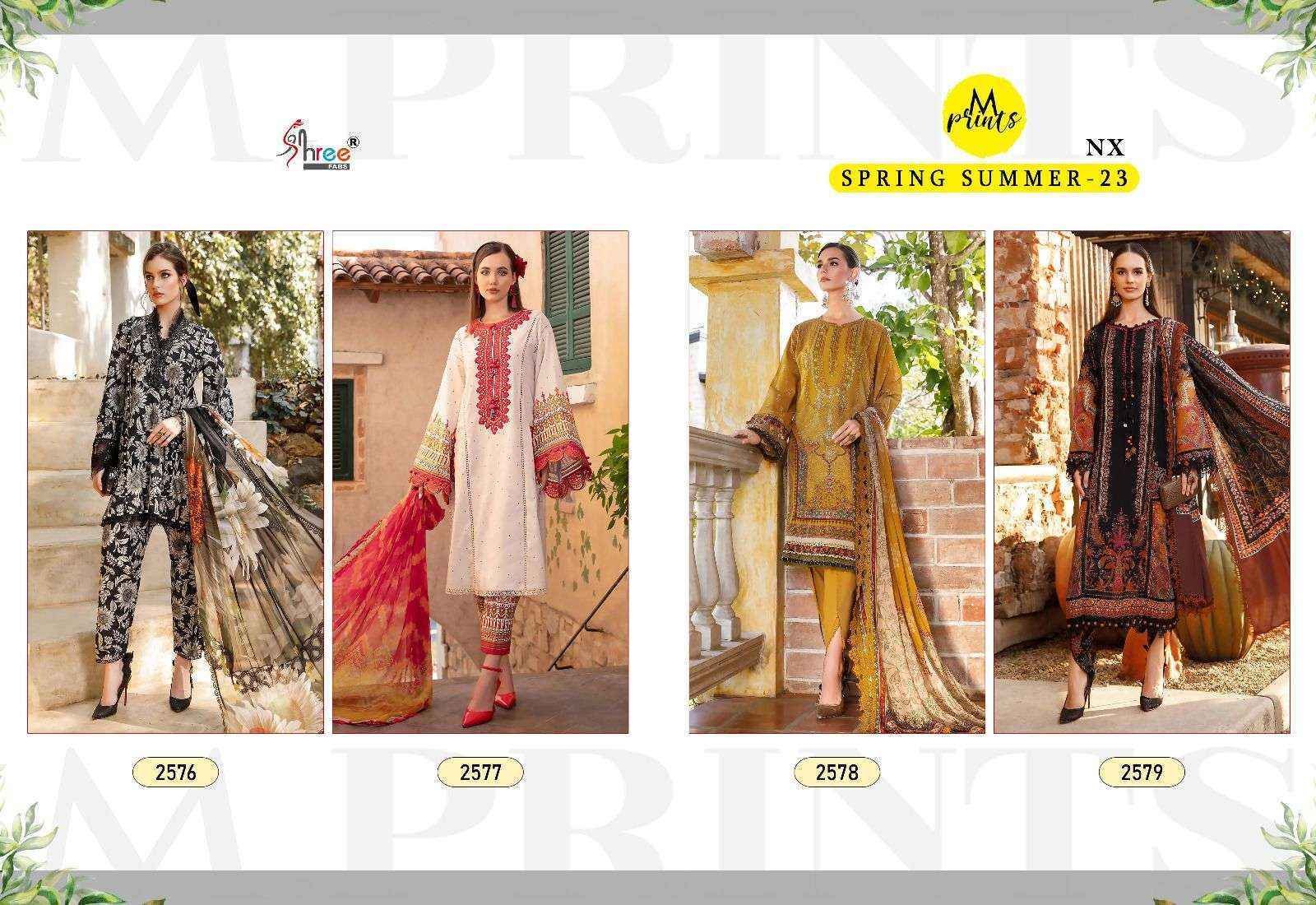 Shree Fabs M Print Spring Summer 23 Vol 1 Nx Cotton Dress Material 4 pcs Catalogue