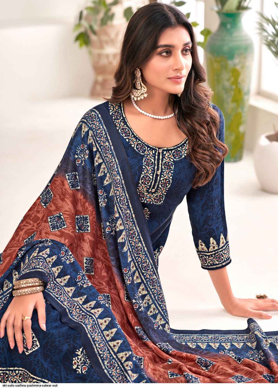 Skt Sadhna Pashmina Dress Material 8 pcs Catalogue - Wholesale Factory