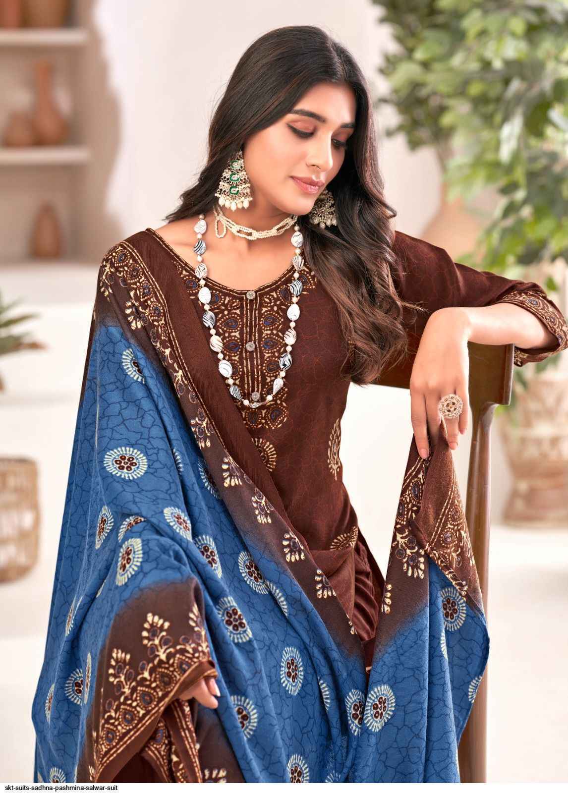 Skt Sadhna Pashmina Dress Material 8 pcs Catalogue - Wholesale Factory