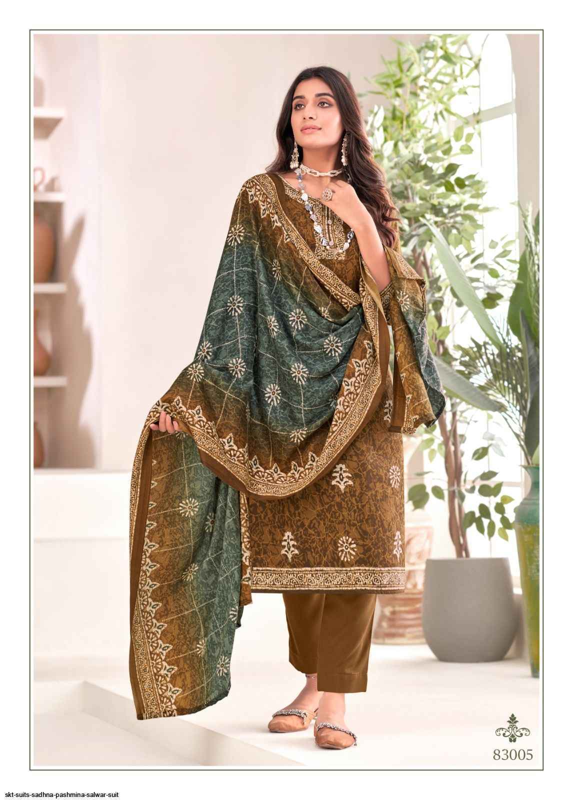 Skt Sadhna Pashmina Dress Material 8 pcs Catalogue - Wholesale Factory