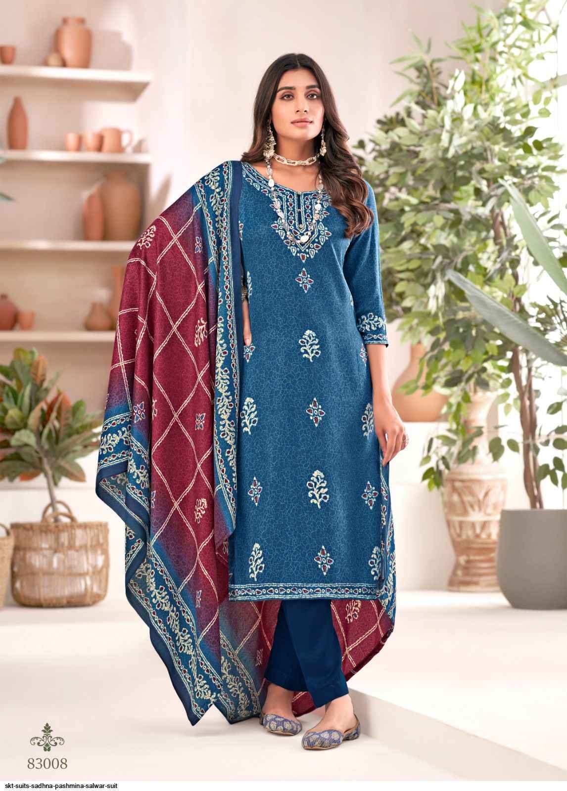 Skt Sadhna Pashmina Dress Material 8 pcs Catalogue - Wholesale Factory