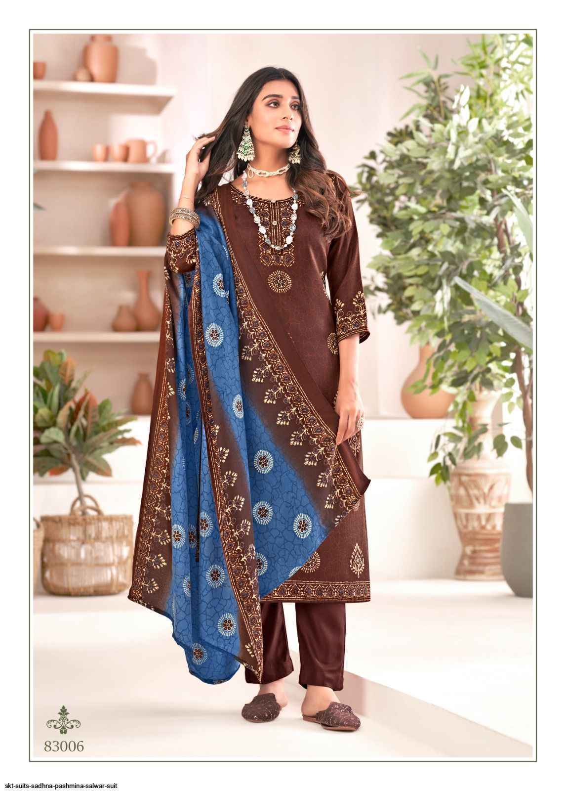 Skt Sadhna Pashmina Dress Material 8 pcs Catalogue - Wholesale Factory