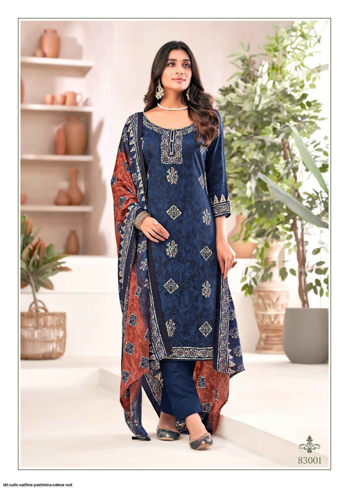 Skt Sadhna Pashmina Dress Material 8 pcs Catalogue - Wholesale Factory