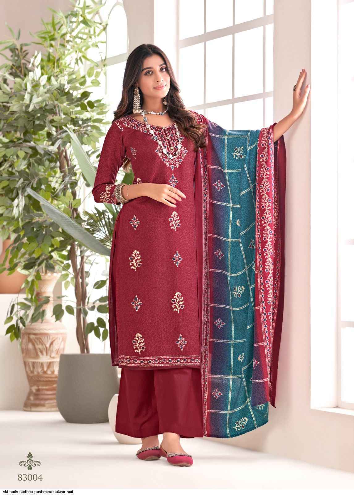 Skt Sadhna Pashmina Dress Material 8 pcs Catalogue - Wholesale Factory