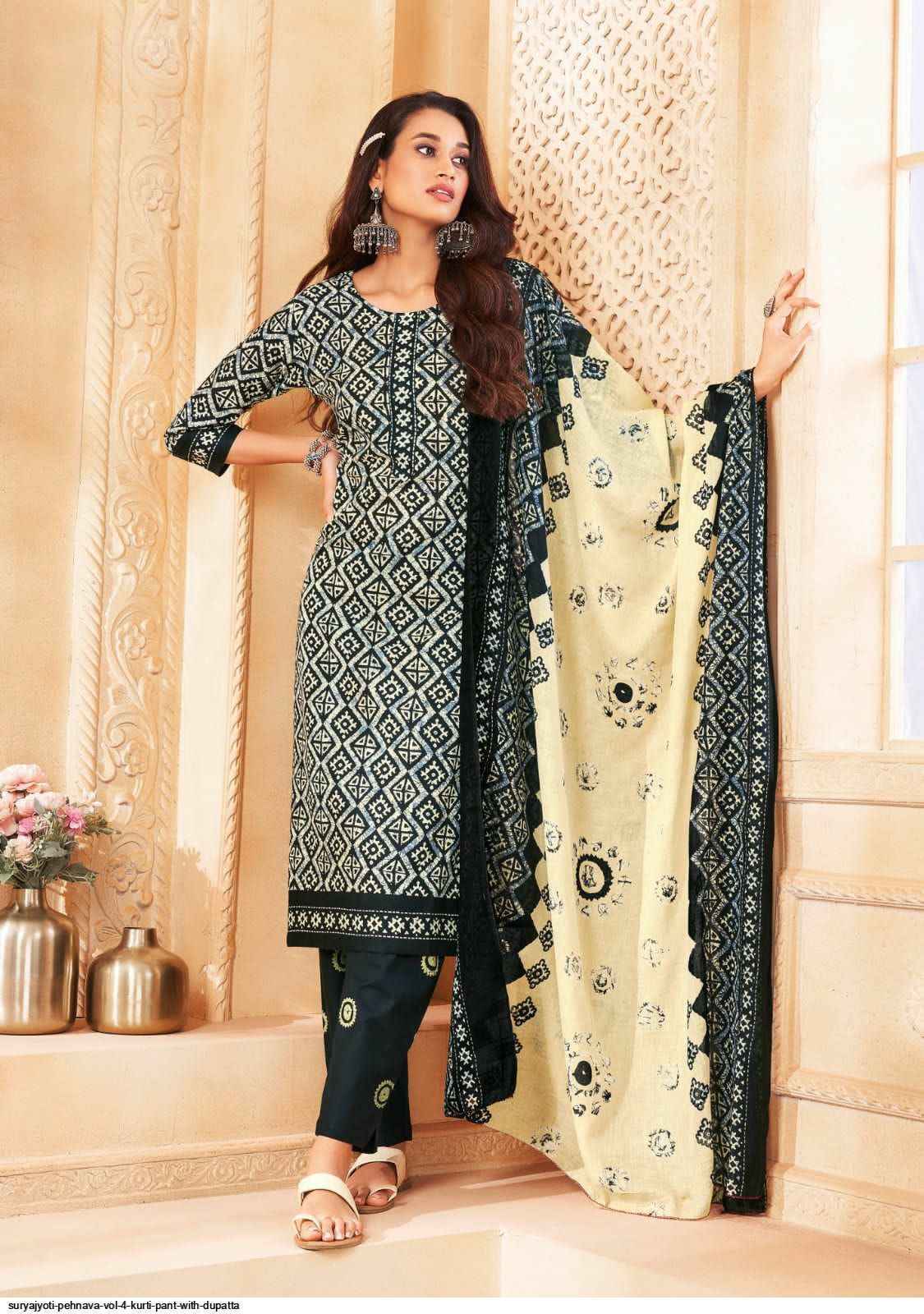 Suryajyoti Pehnava Vol 4 Cotton Dress Material Wholesale Factory Price