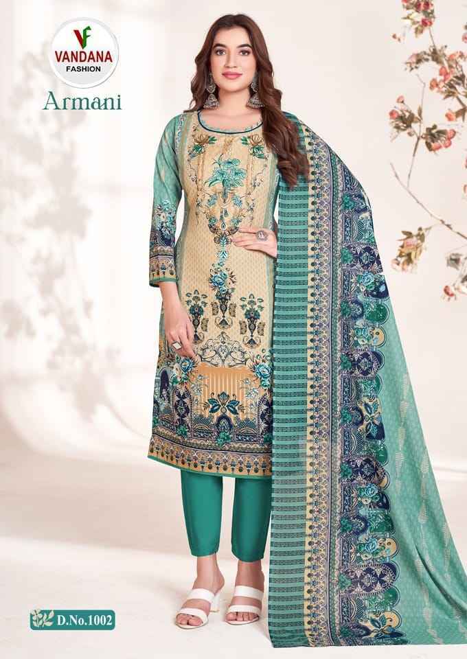 Vandana Fashion Armani Cotton Dress Material 10 pcs Catalogue - Wholesale Factory