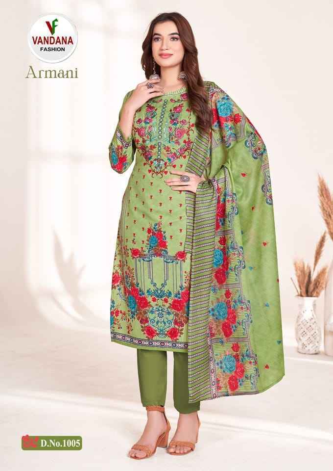 Vandana Fashion Armani Cotton Dress Material 10 pcs Catalogue - Wholesale Factory
