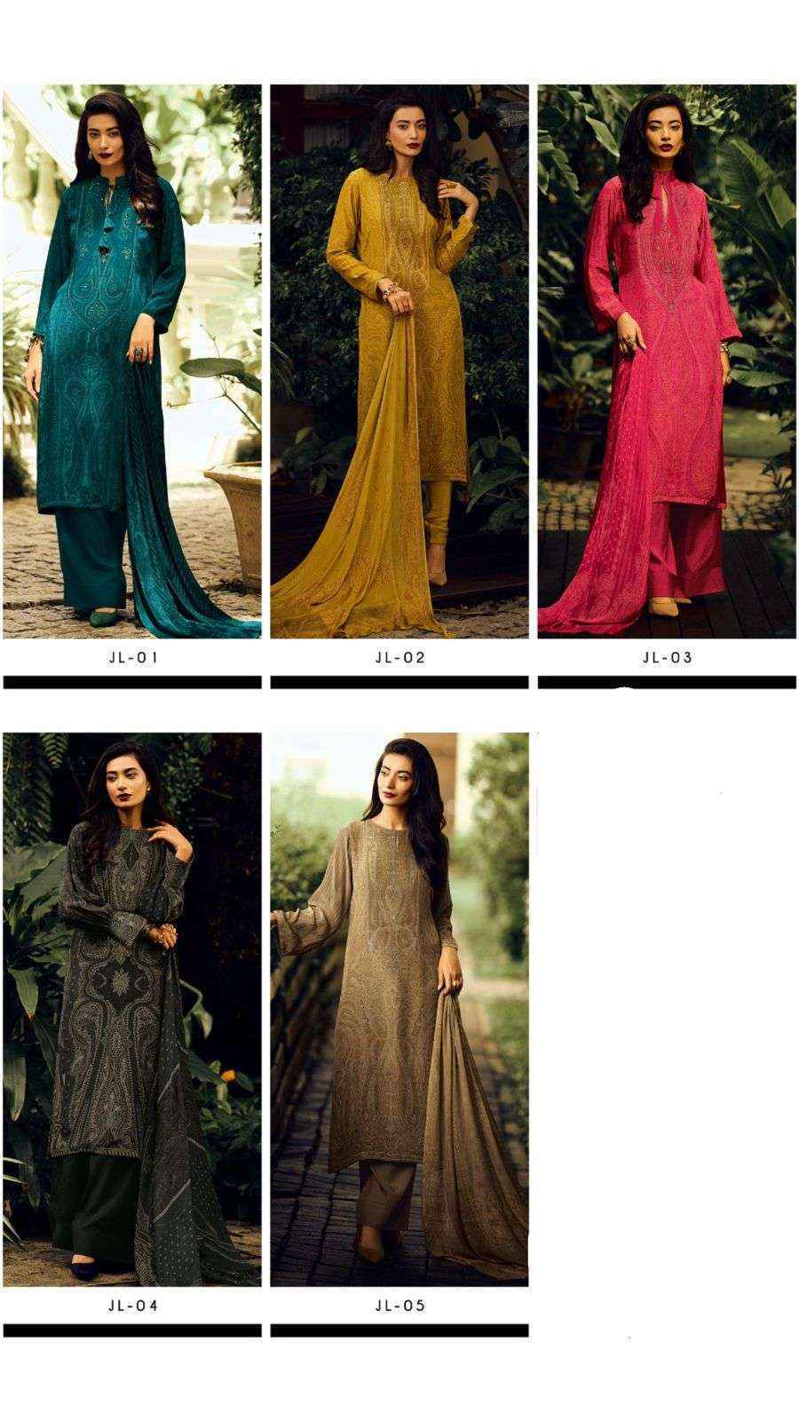 Varsha Jaal Pashmina Dress Material 5 pcs Catalogue - Wholesale Factory