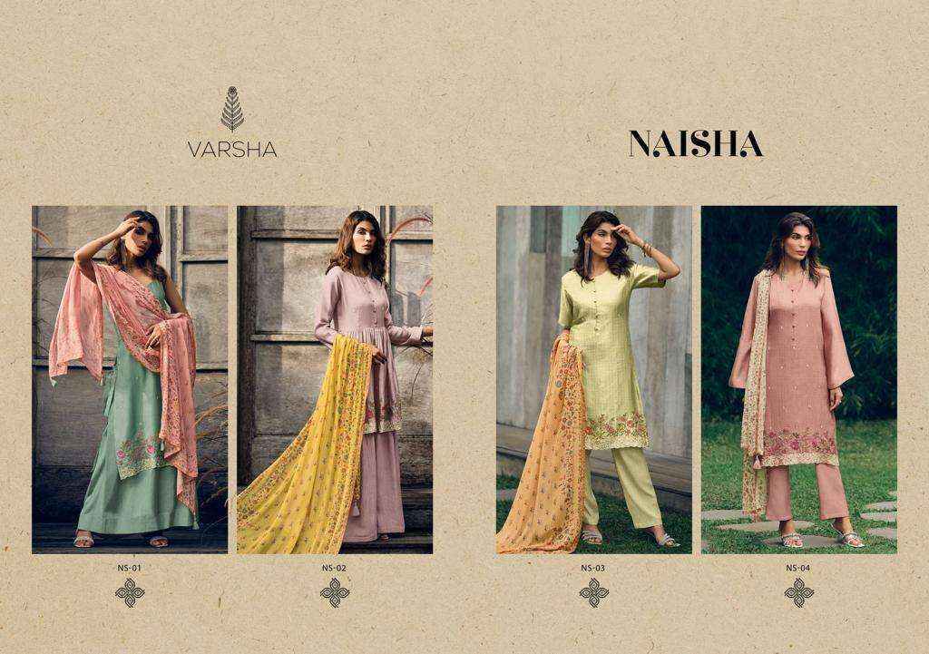 Varsha Naisha Pashmina Dress Material 4 pcs Catalogue - Wholesale Factory