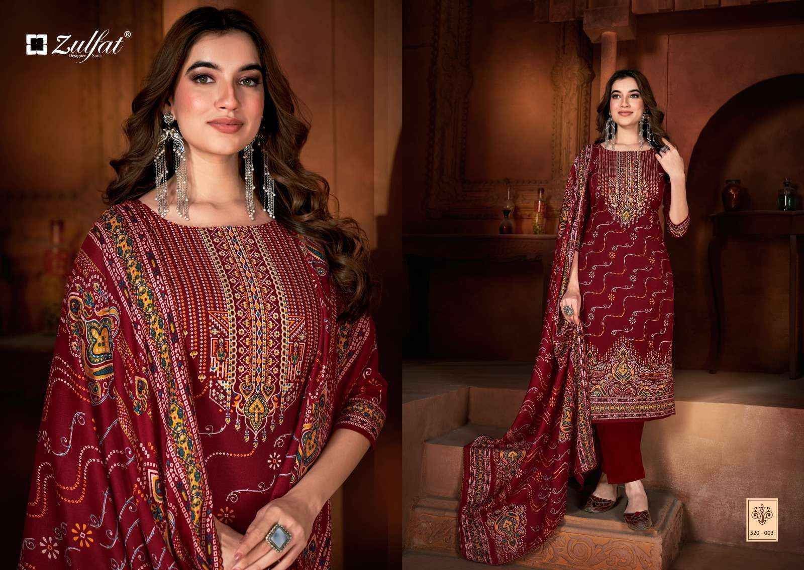 Zulfat Riyana Pashmina Dress Material 8 pcs Catalogue - Wholesale Factory
