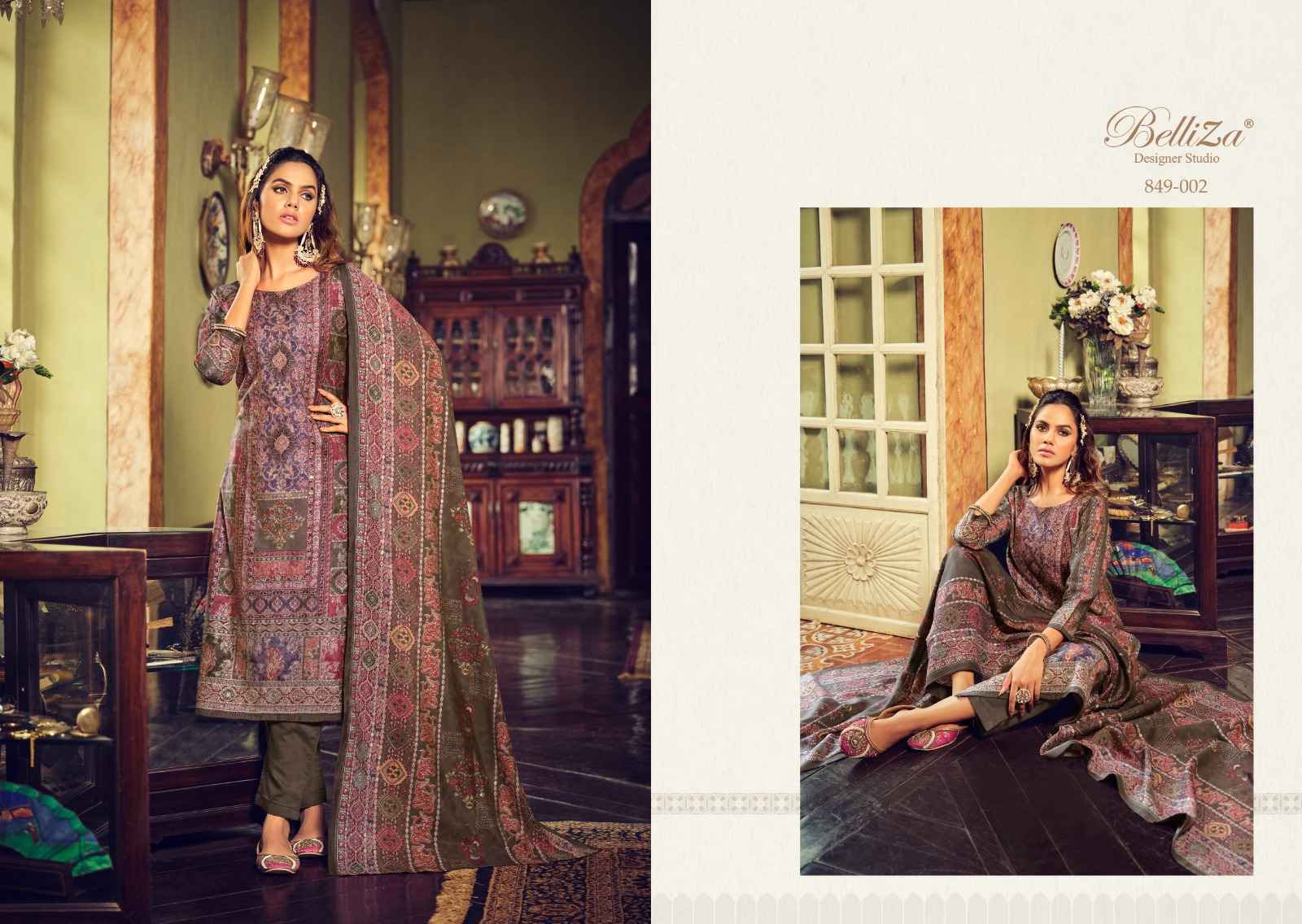 Belliza Sajda Viscose Dress Material 8 pcs Catalogue