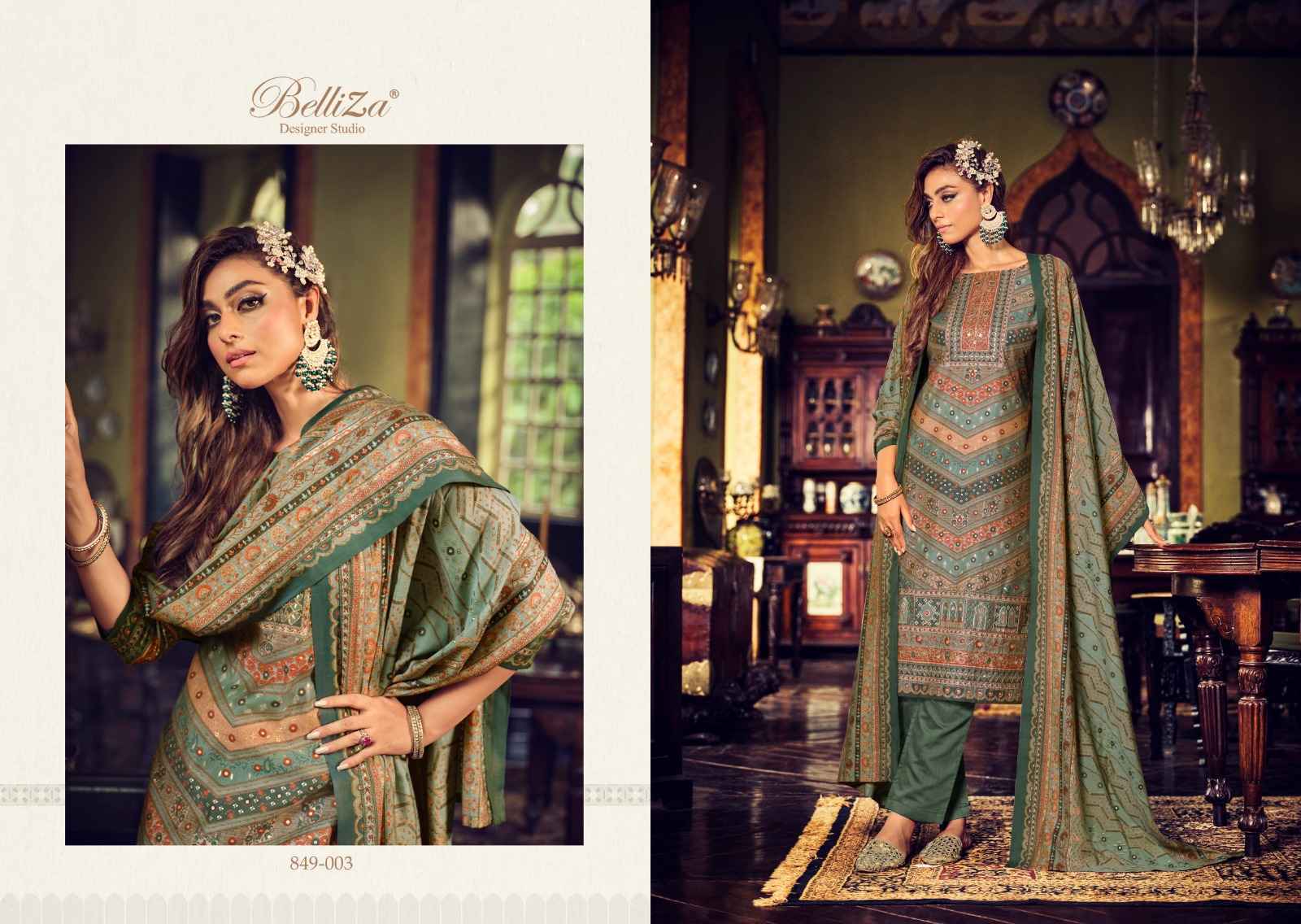 Belliza Sajda Viscose Dress Material 8 pcs Catalogue