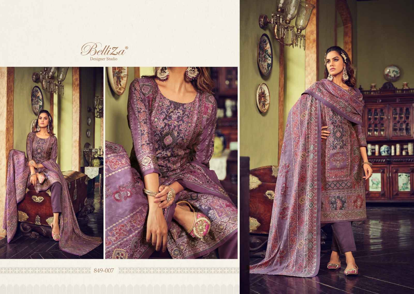 Belliza Sajda Viscose Dress Material 8 pcs Catalogue