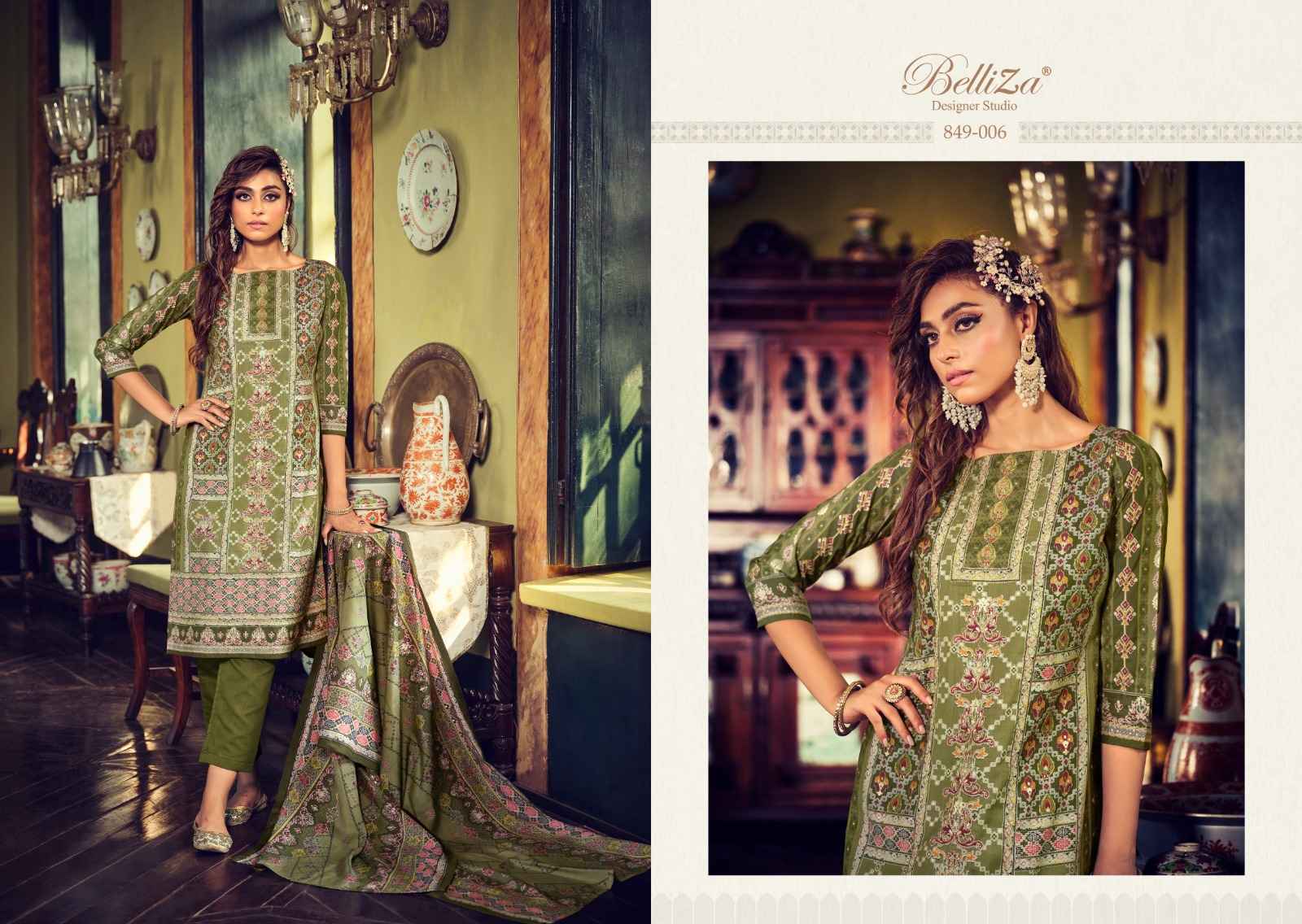 Belliza Sajda Viscose Dress Material 8 pcs Catalogue