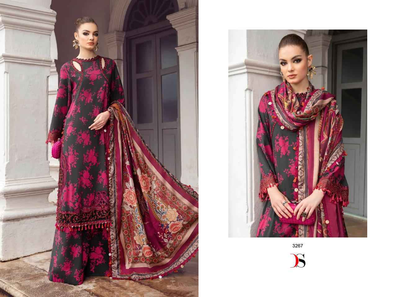 Deepsy Maria B M Print Vol 5 Cotton Dress Material 7 pcs Catalogue Chiffon Dupatta