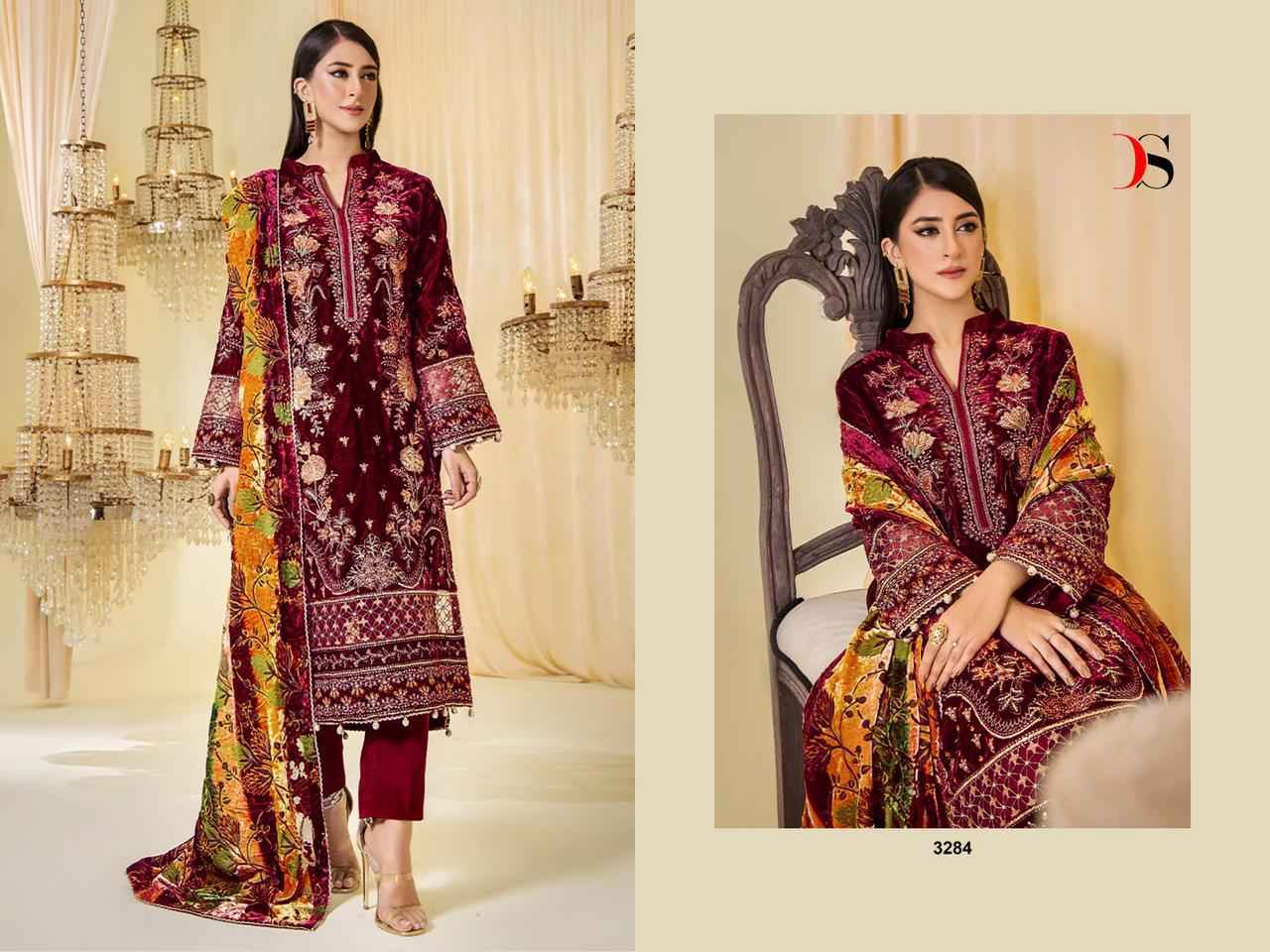 Deepsy Sana Safinaz Velvet Collection Velvet Dress Material