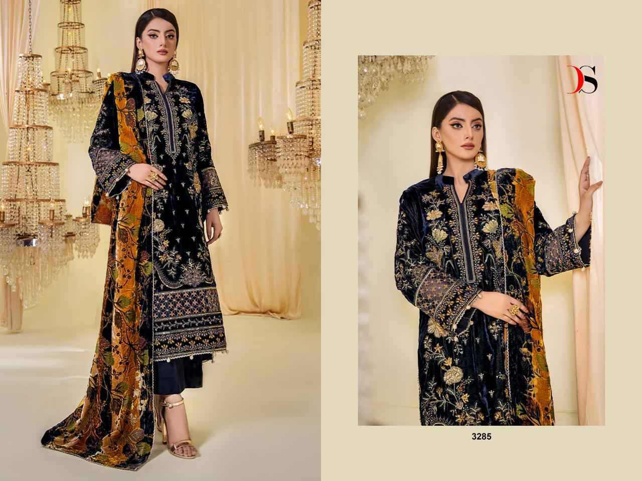 Deepsy Sana Safinaz Velvet Collection Velvet Dress Material