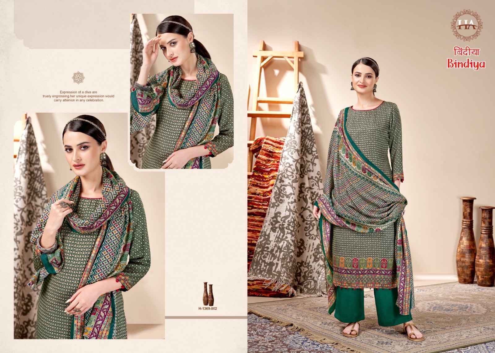 Harshit Fashion Hub Bindiya Pashmina Dress Material 8 pcs Catalogue