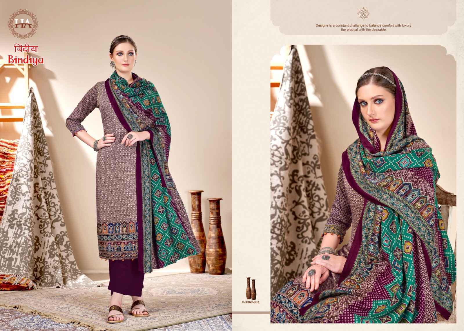 Harshit Fashion Hub Bindiya Pashmina Dress Material 8 pcs Catalogue