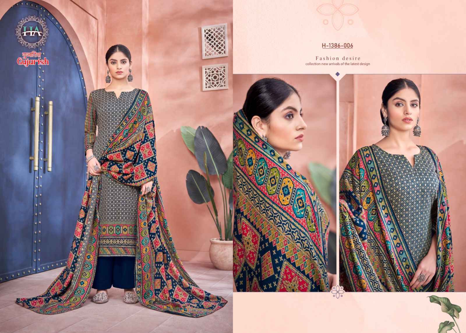 Harshit Fashion Hub Gujarish Pashmina Dress Material