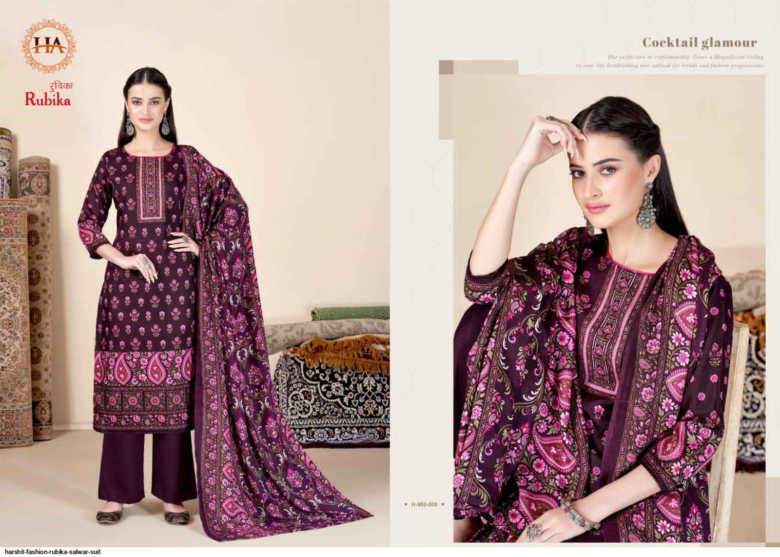 Harshit Rubika Pashmina Dress Material 8 pcs Catalogue