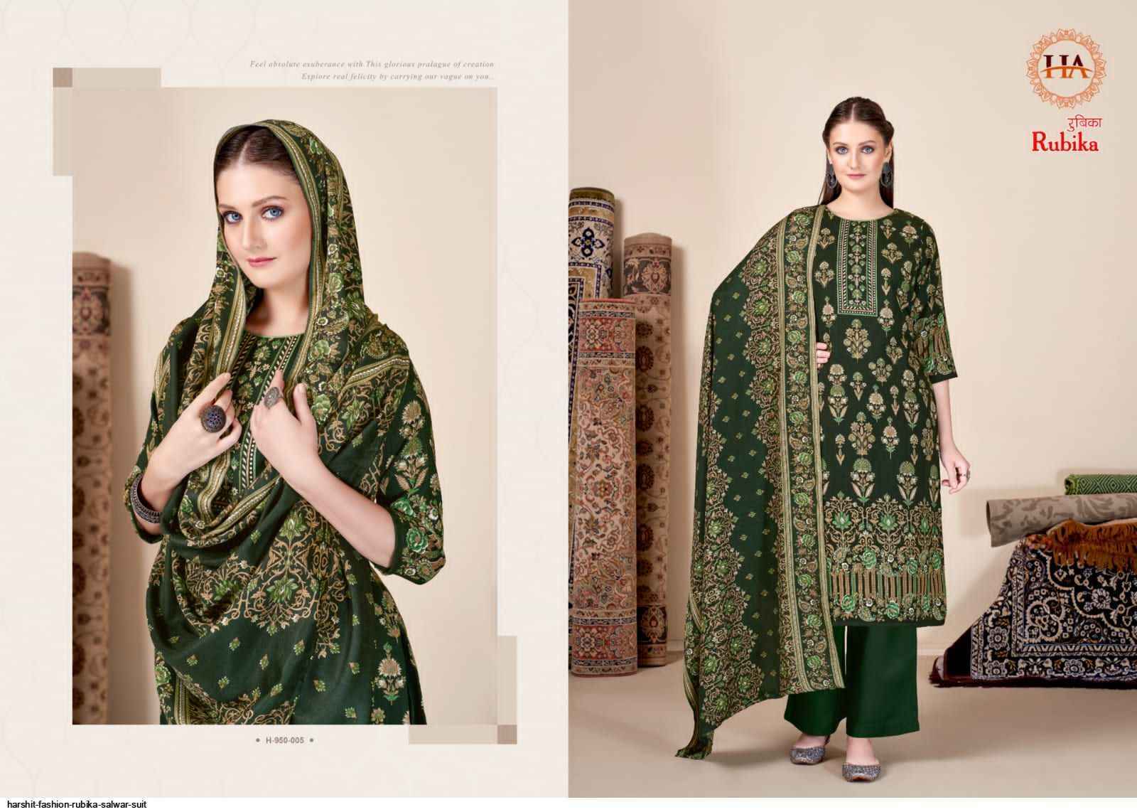 Harshit Rubika Pashmina Dress Material 8 pcs Catalogue