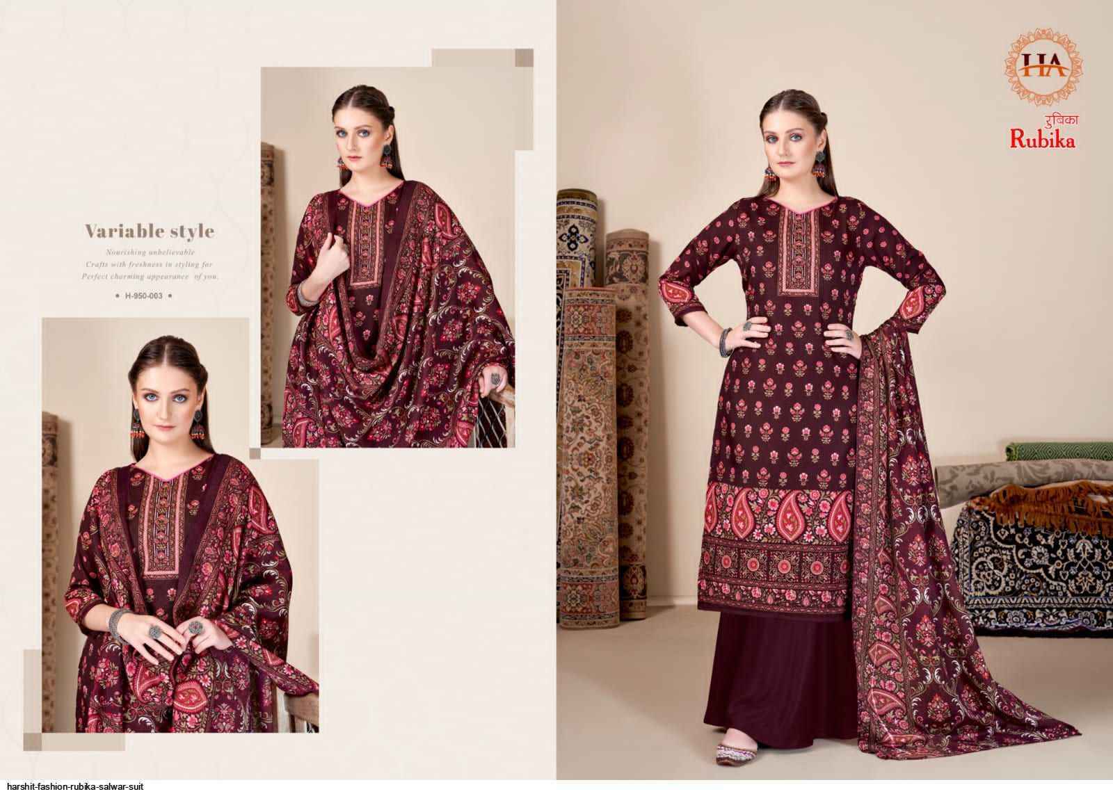 Harshit Rubika Pashmina Dress Material 8 pcs Catalogue