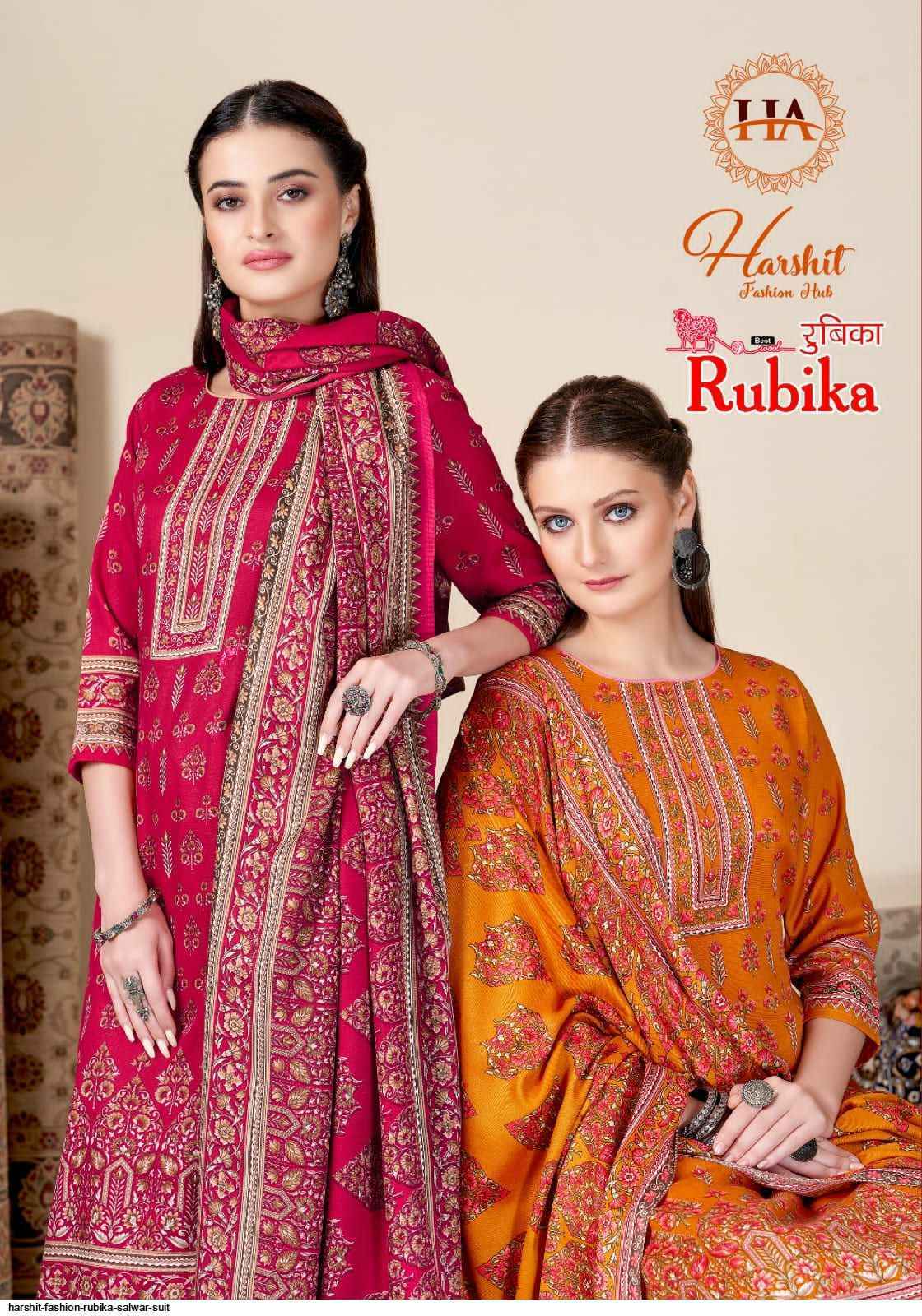 Harshit Rubika Pashmina Dress Material 8 pcs Catalogue