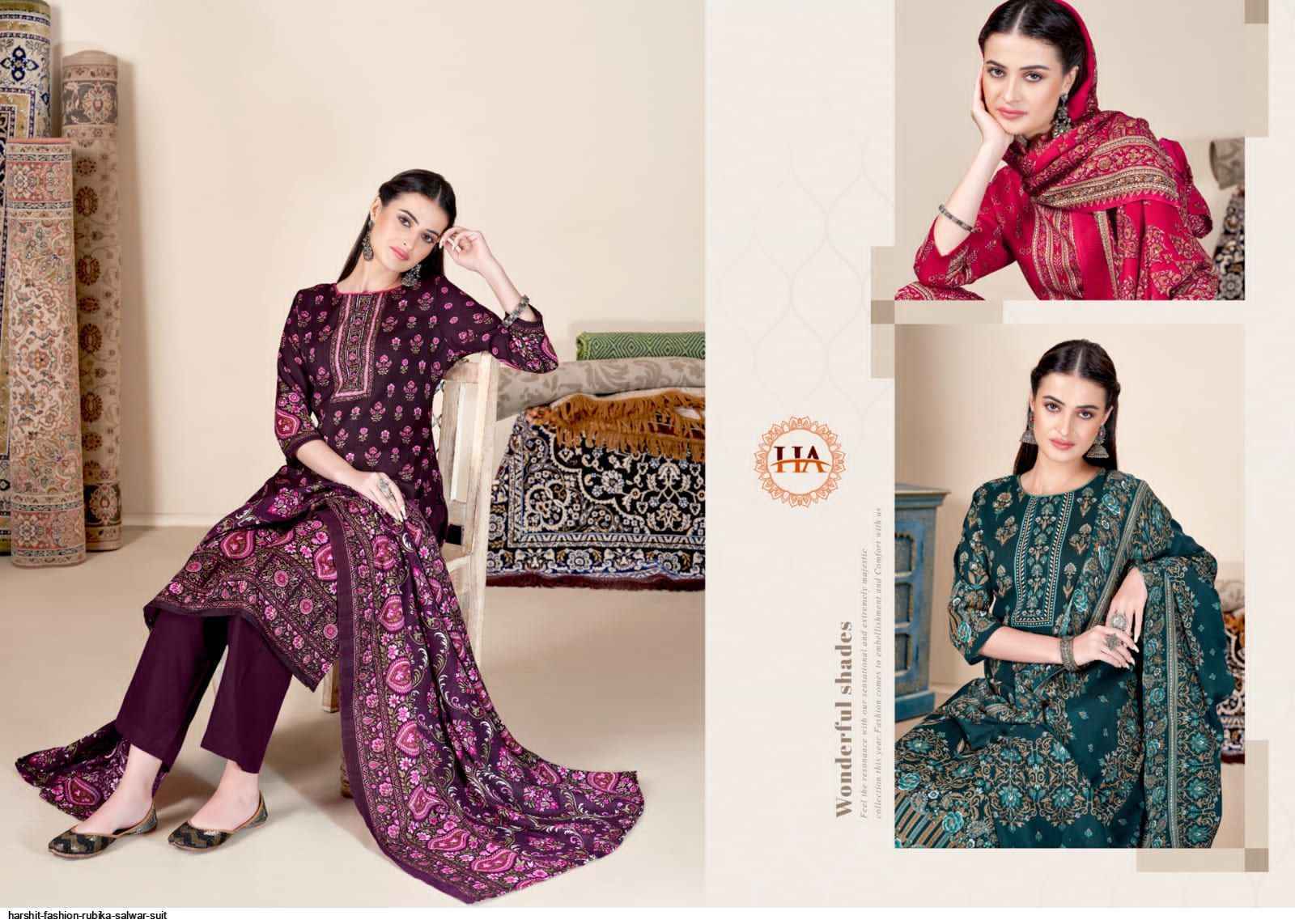 Harshit Rubika Pashmina Dress Material 8 pcs Catalogue