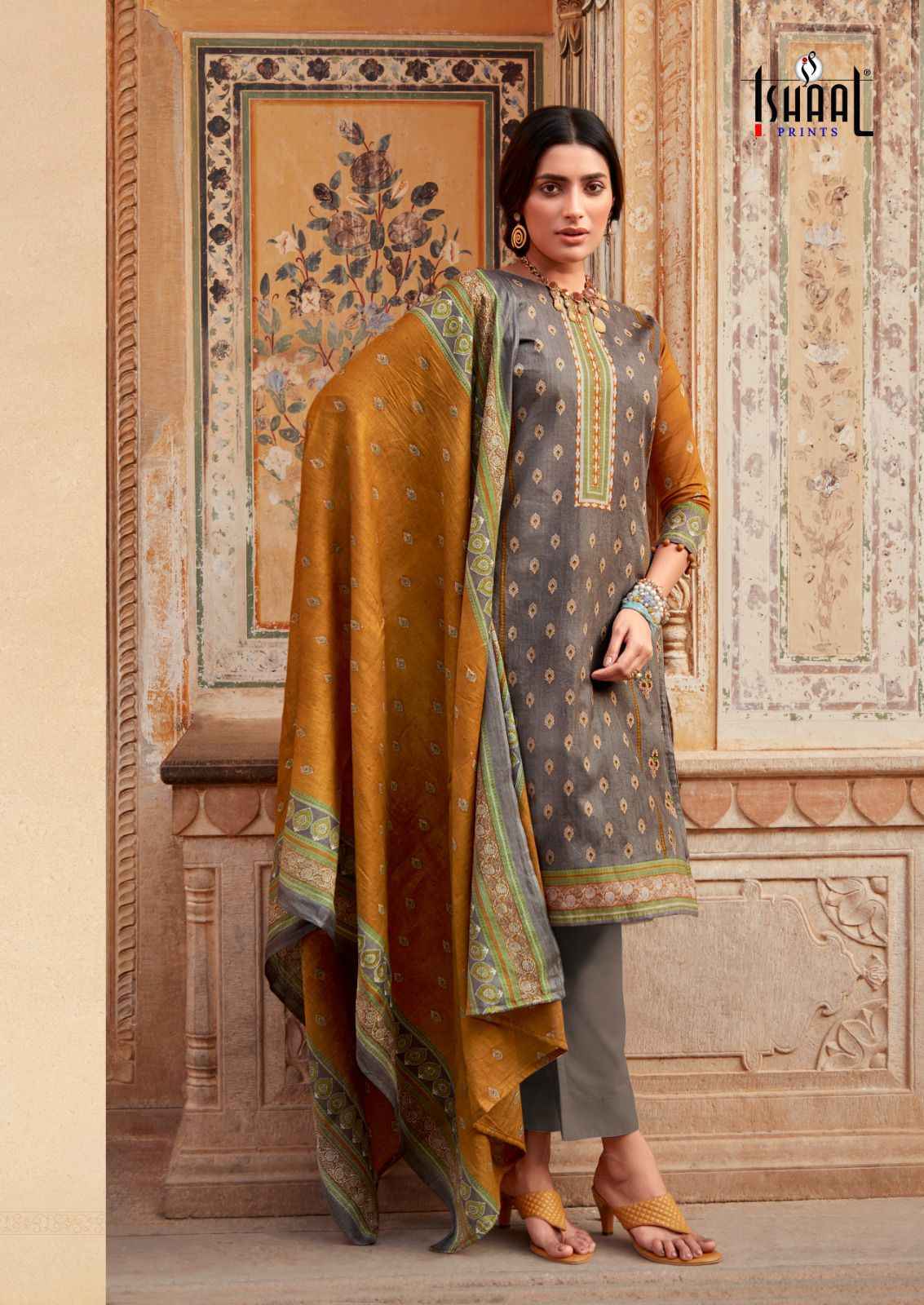 Ishaal Prints Gulmohar Vol 28 Lawn Cotton Dress Material