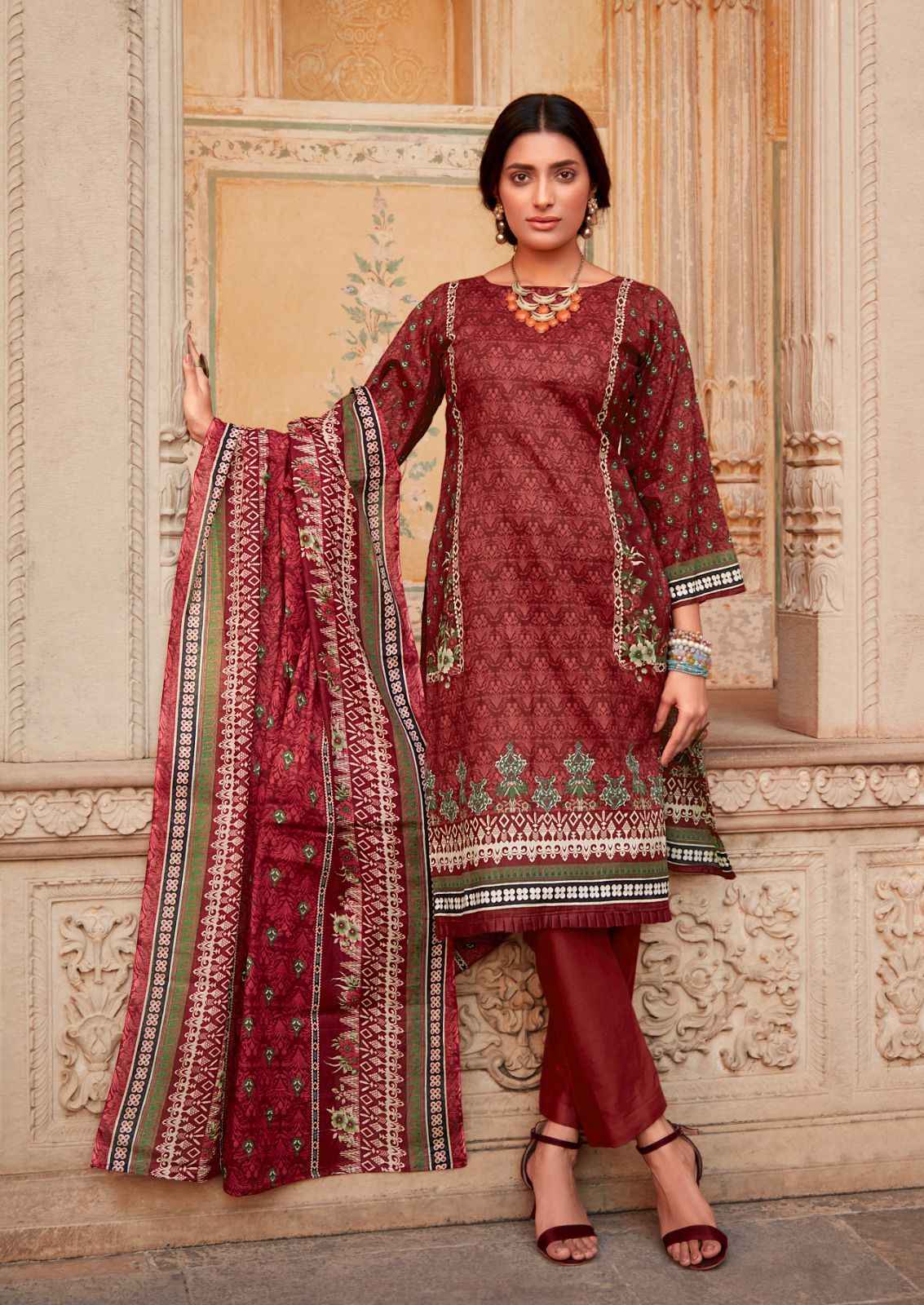 Ishaal Prints Gulmohar Vol 28 Lawn Cotton Dress Material