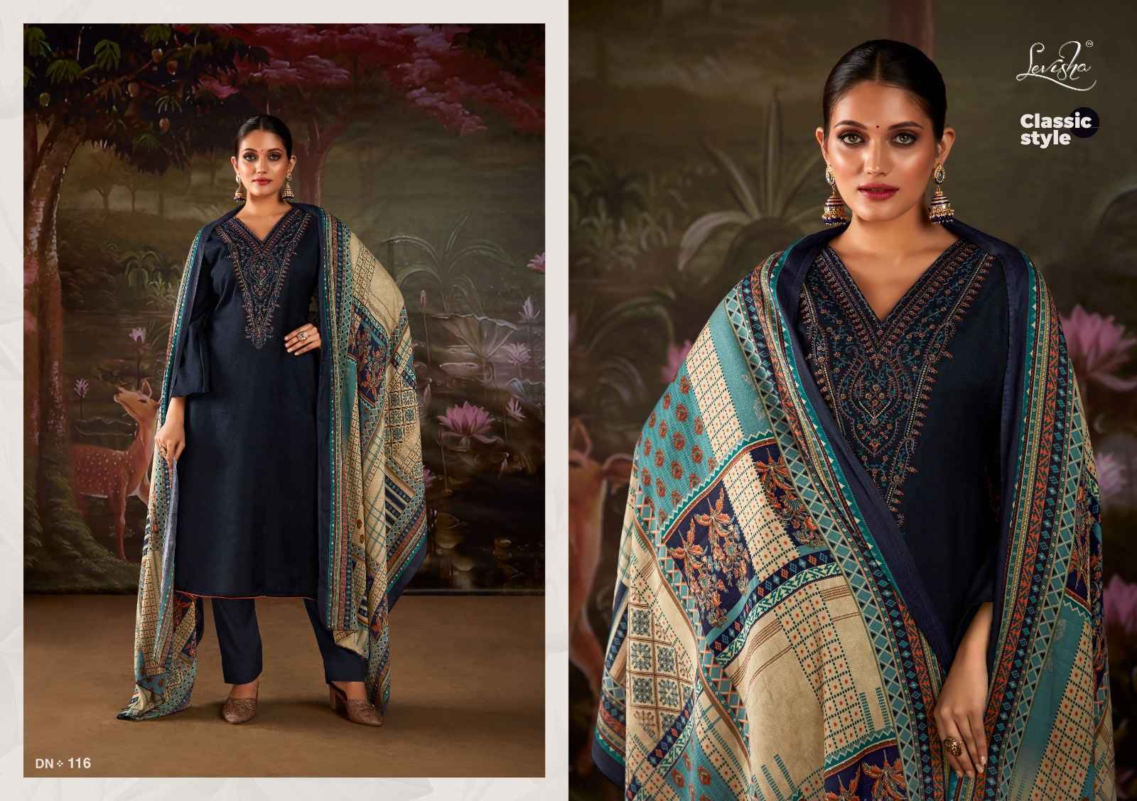 Levisha Nagma Pashmina Dress Material 8 pcs Catalogue