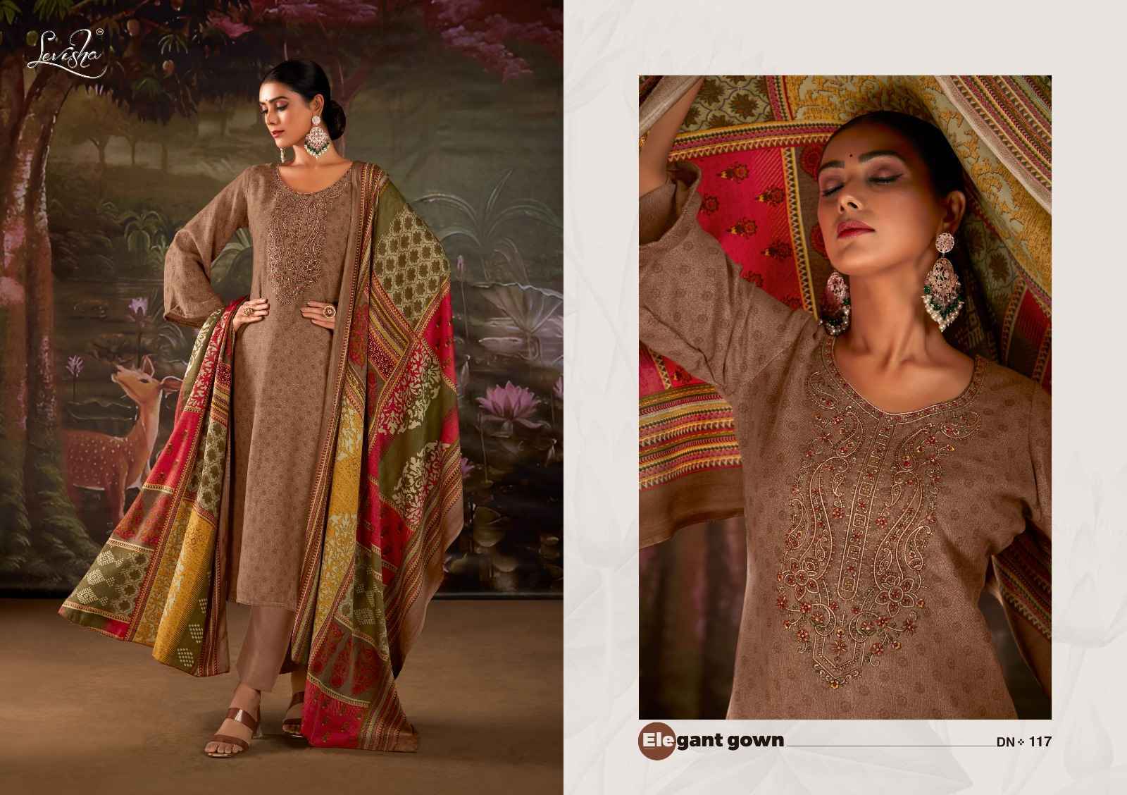 Levisha Nagma Pashmina Dress Material 8 pcs Catalogue