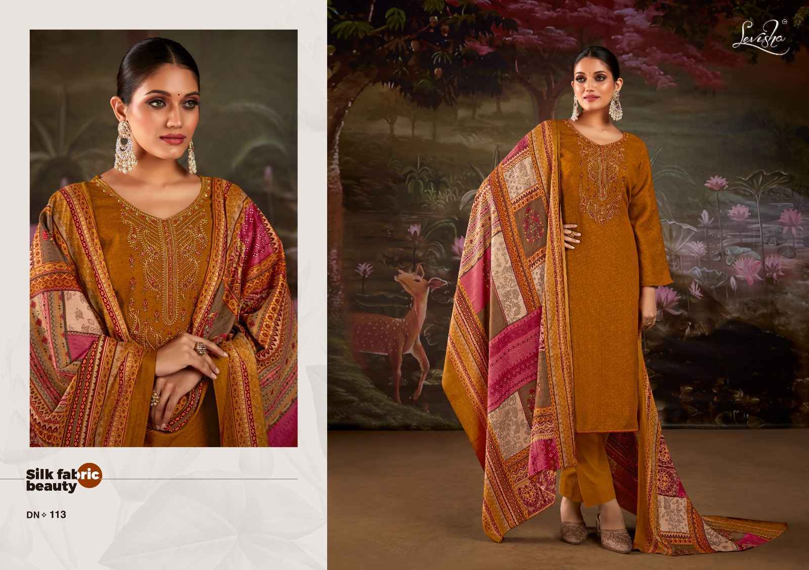 Levisha Nagma Pashmina Dress Material 8 pcs Catalogue