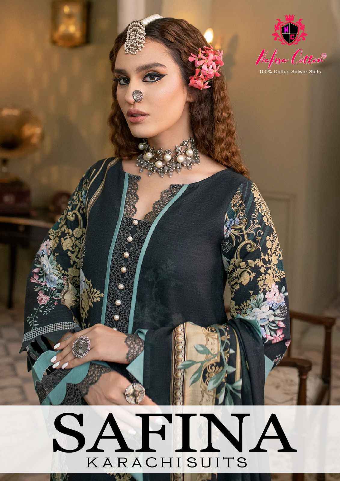 Nafisa Cotton Safina Cotton Dress Material 6 pcs Catalogue