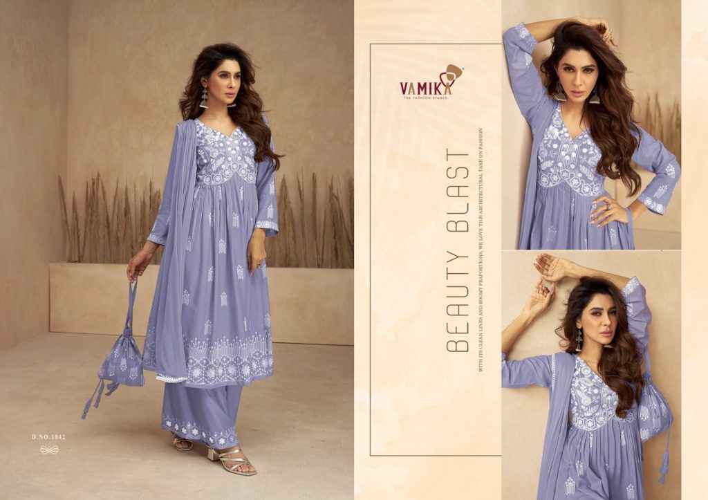 Vamika Lakhnavi Vol 7 Readymade Rayon Dress 6 pcs Catalogue