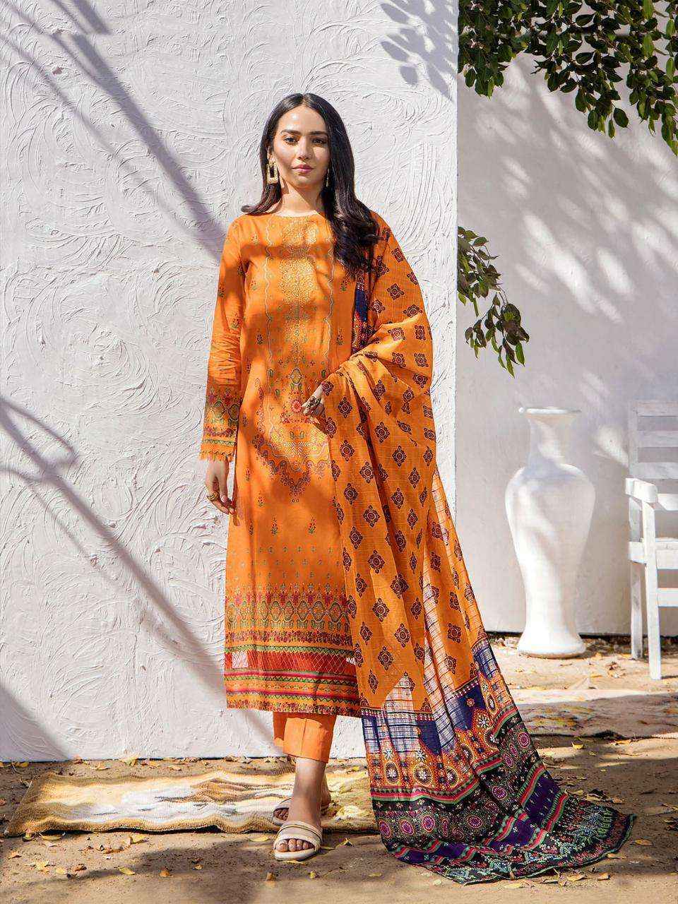 Yashika Trends Aafiya Lawn Cotton Dress Material 6 pcs Catalogue