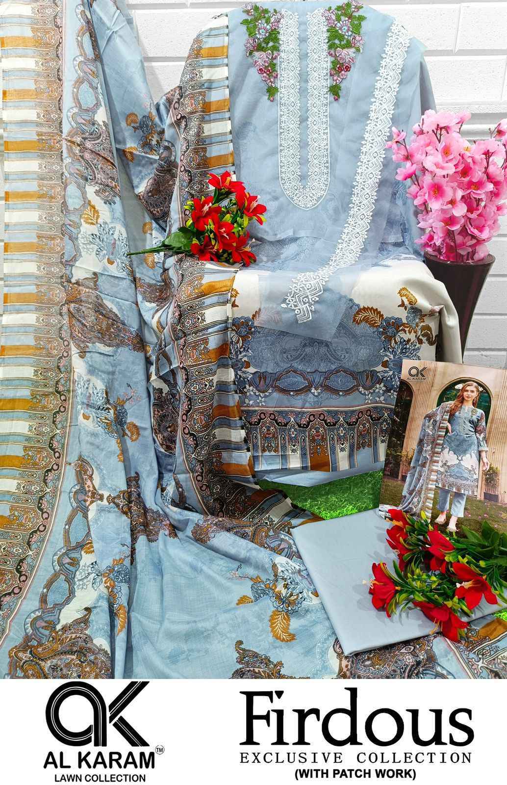 AL Karam Firdous Exclusive Collection Vol 3 Cotton Dress Material 10 pcs Catalogue