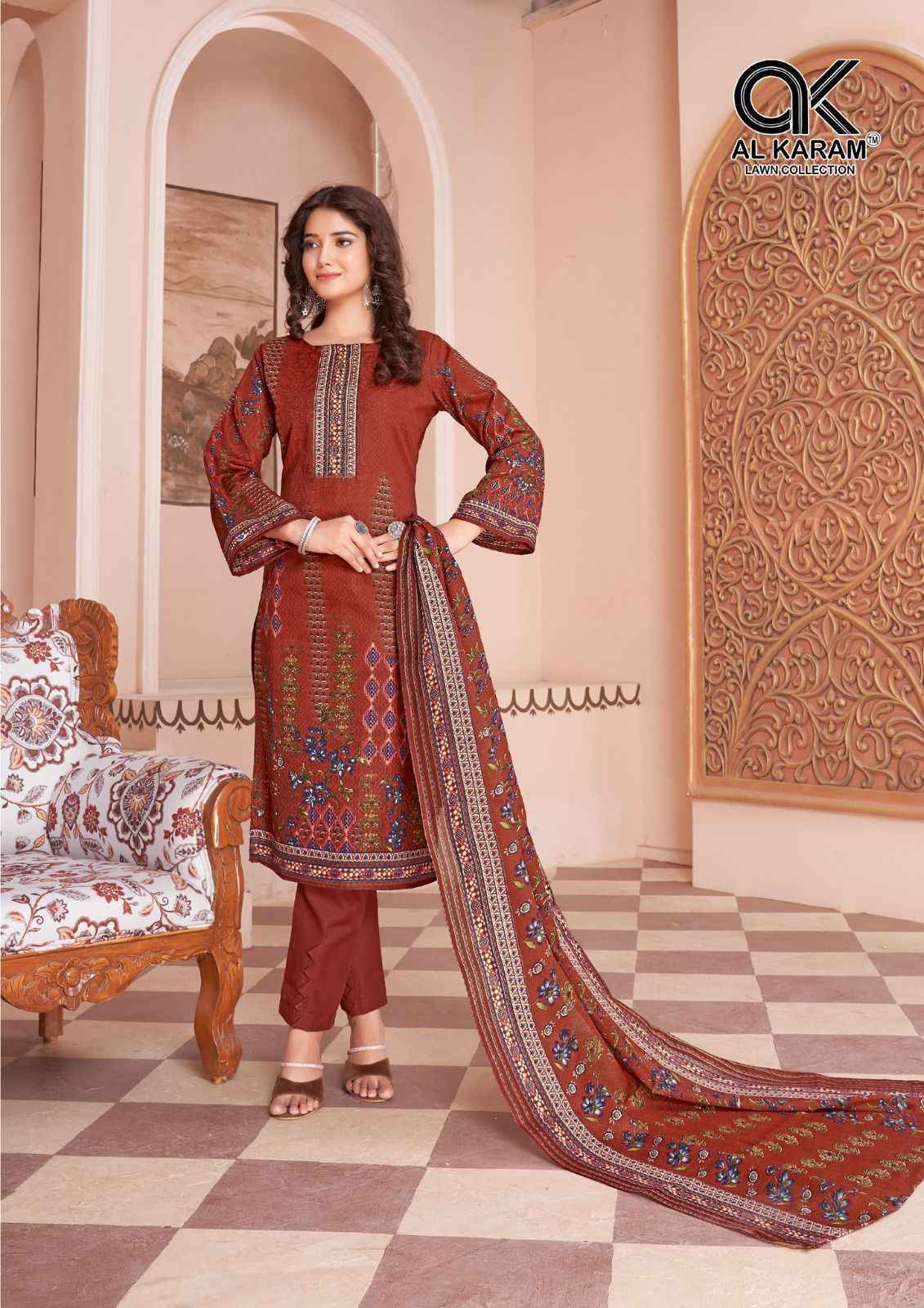 AL Karam Jasmine Vol 3 Cotton Dress Material 8 pcs Catalogue