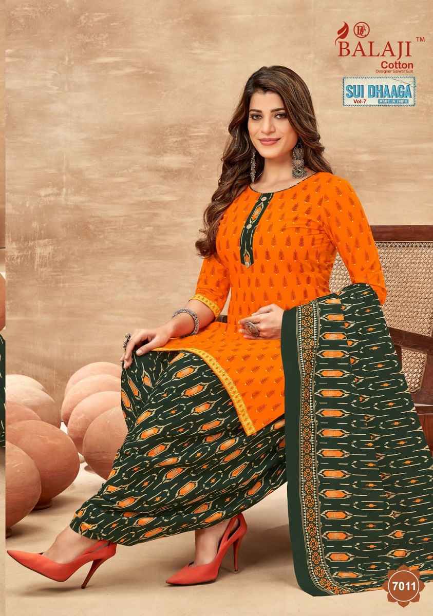 Balaji Sui Dhaga Vol 7 Cotton Dress Material 12 pcs Catalogue